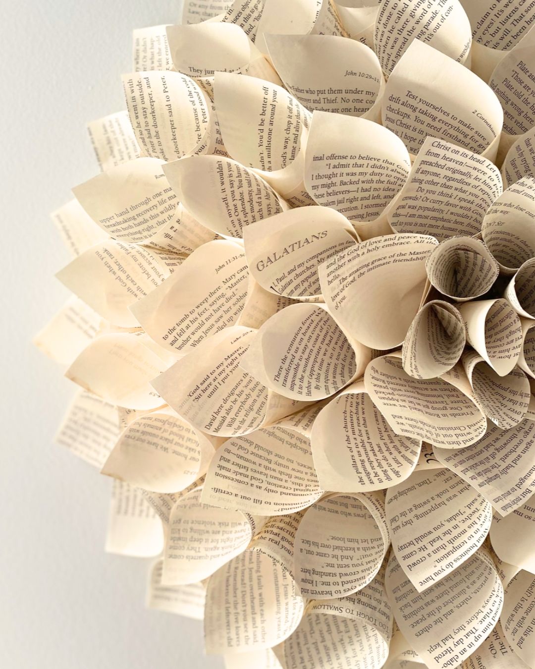 Vintage Book Paper Wreath: Fri 22 May