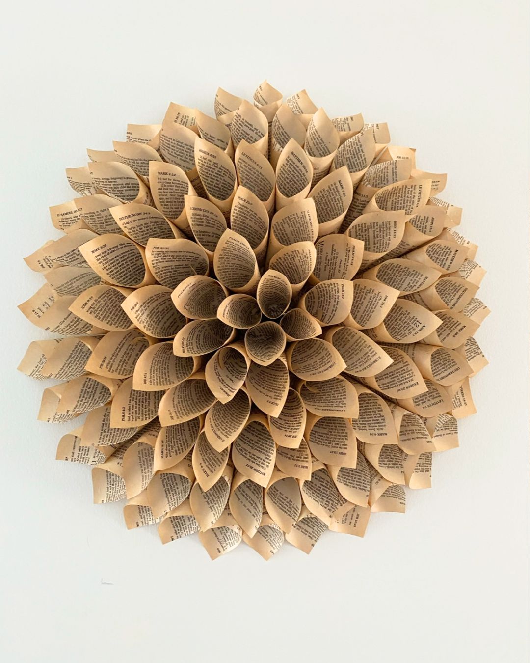 Vintage Book Paper Wreath: Fri 22 May