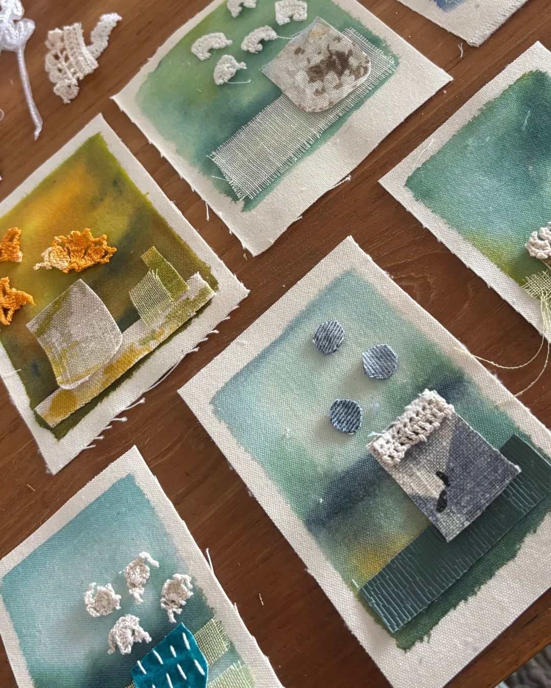 The Slow Stitched Vase ~ Small Textile Wall Hanging: Fri 16 Oct