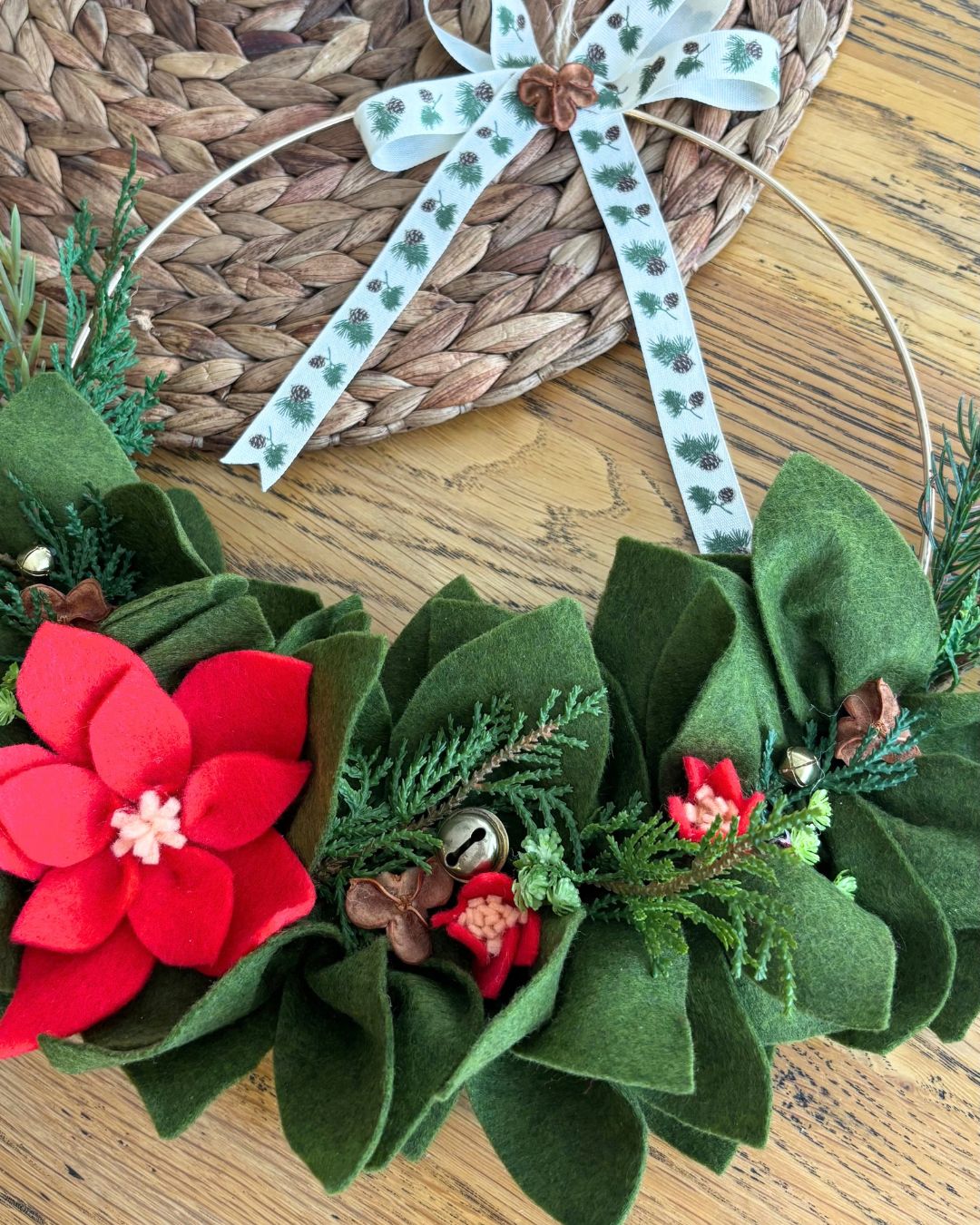 Handmade Felt Christmas Wreath: Fri 20 Nov