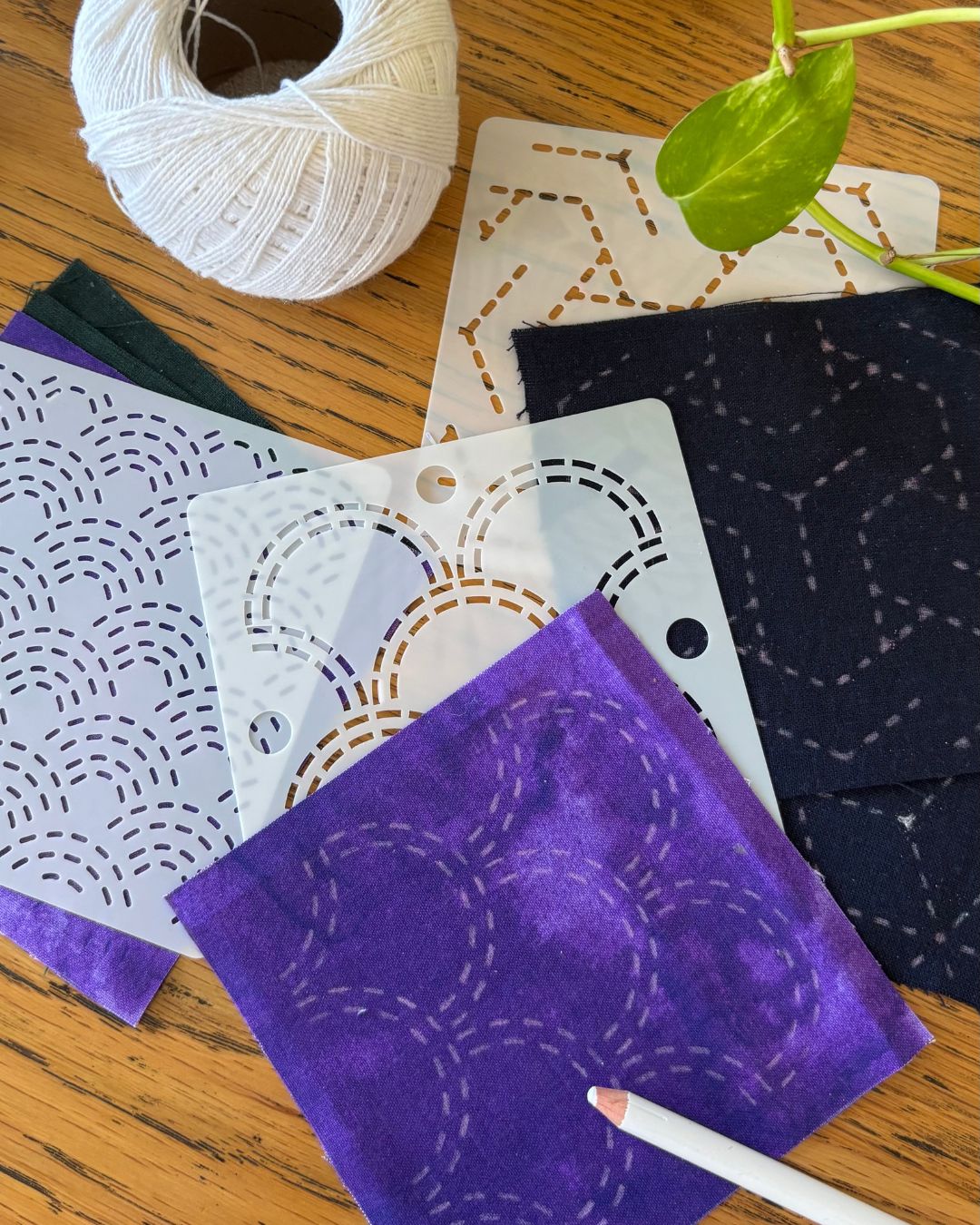 Sashiko Style Slow-Stitched Coasters: Sat 31 Jan