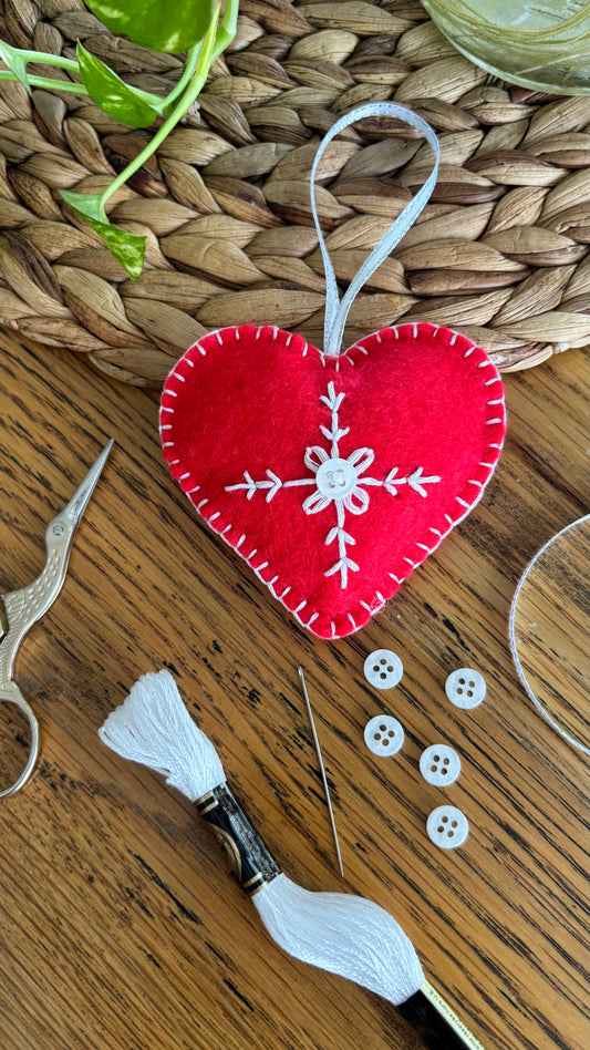 Slow Stitched Felt Christmas Ornaments Craft Kit